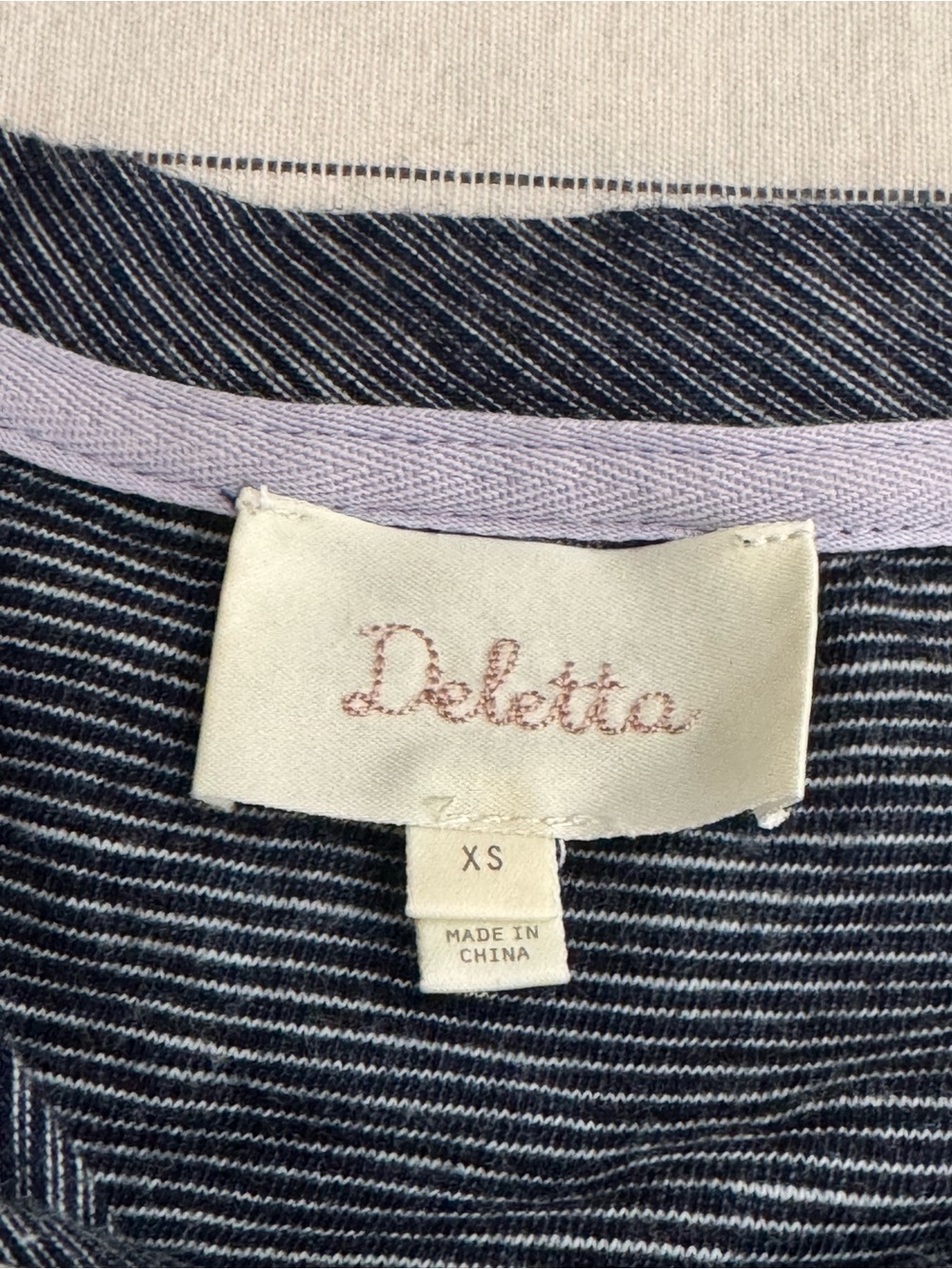 Anthropologie Deletta Margot gathered top in a blue striped design. XS - Picture 5 of 6